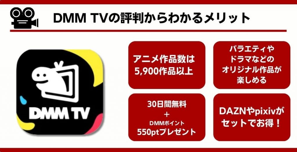 DMM TV メリット