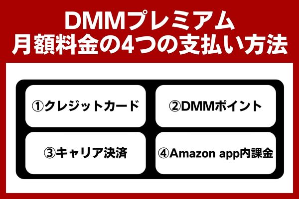 DMMTV 料金 支払い方法